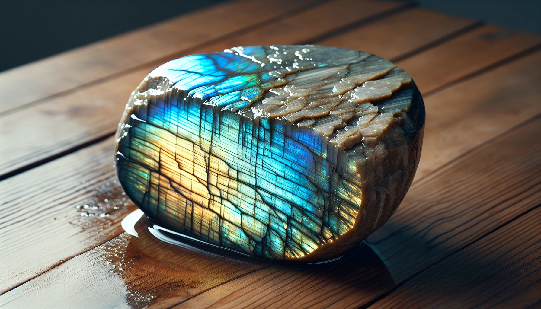 Impact of water on Labradorite's appearance