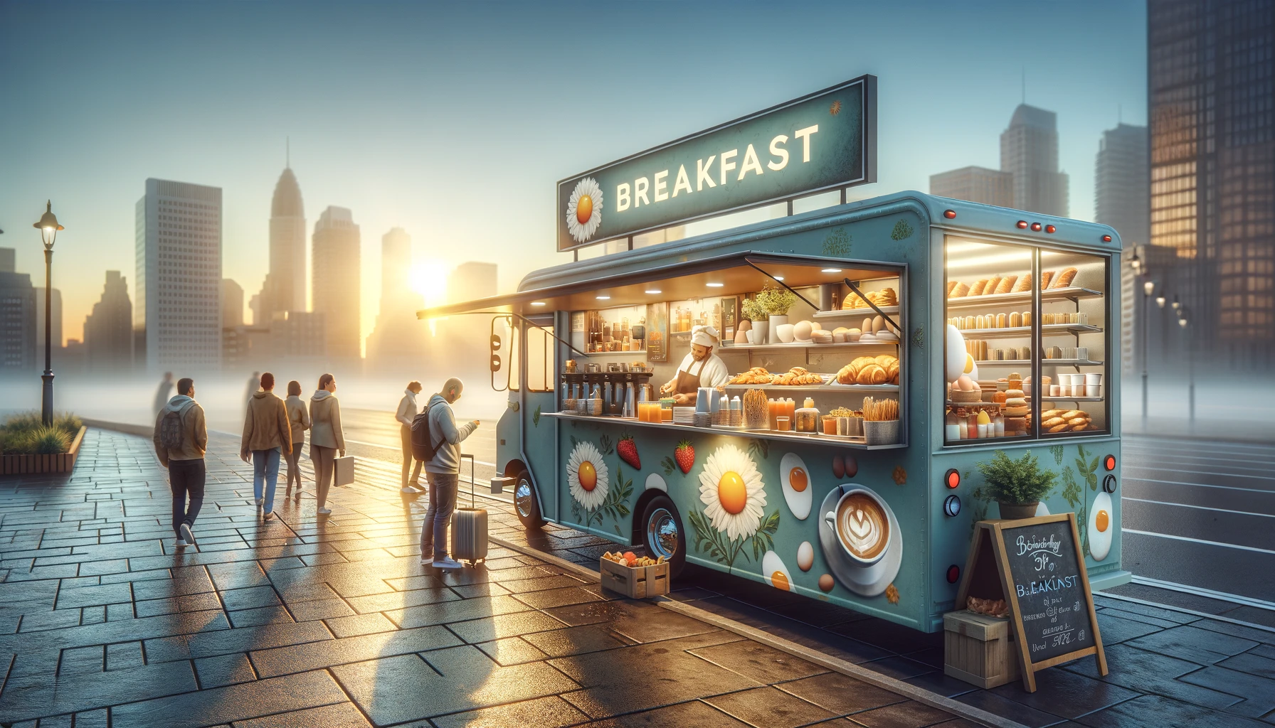 Perfect food truck for breakfast