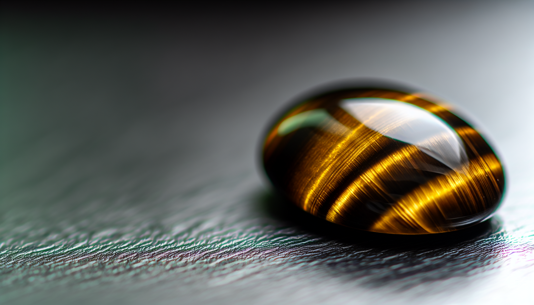 Tiger's Eye gemstone with golden-brown bands