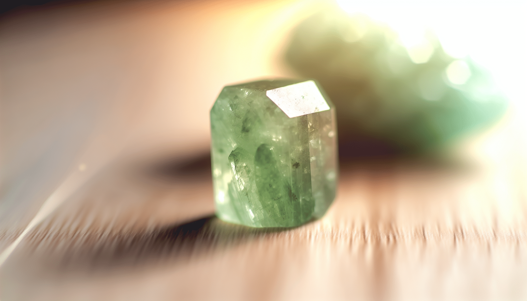 Green aventurine crystal for confidence and emotional stability