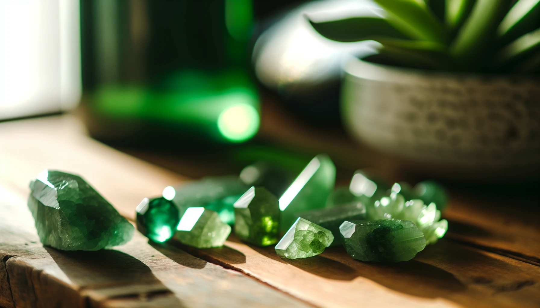 Photo of Green Aventurine and Peridot crystals