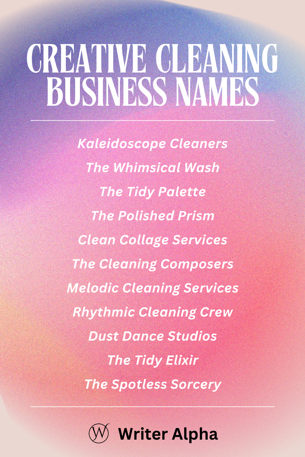 creative cleaning business names