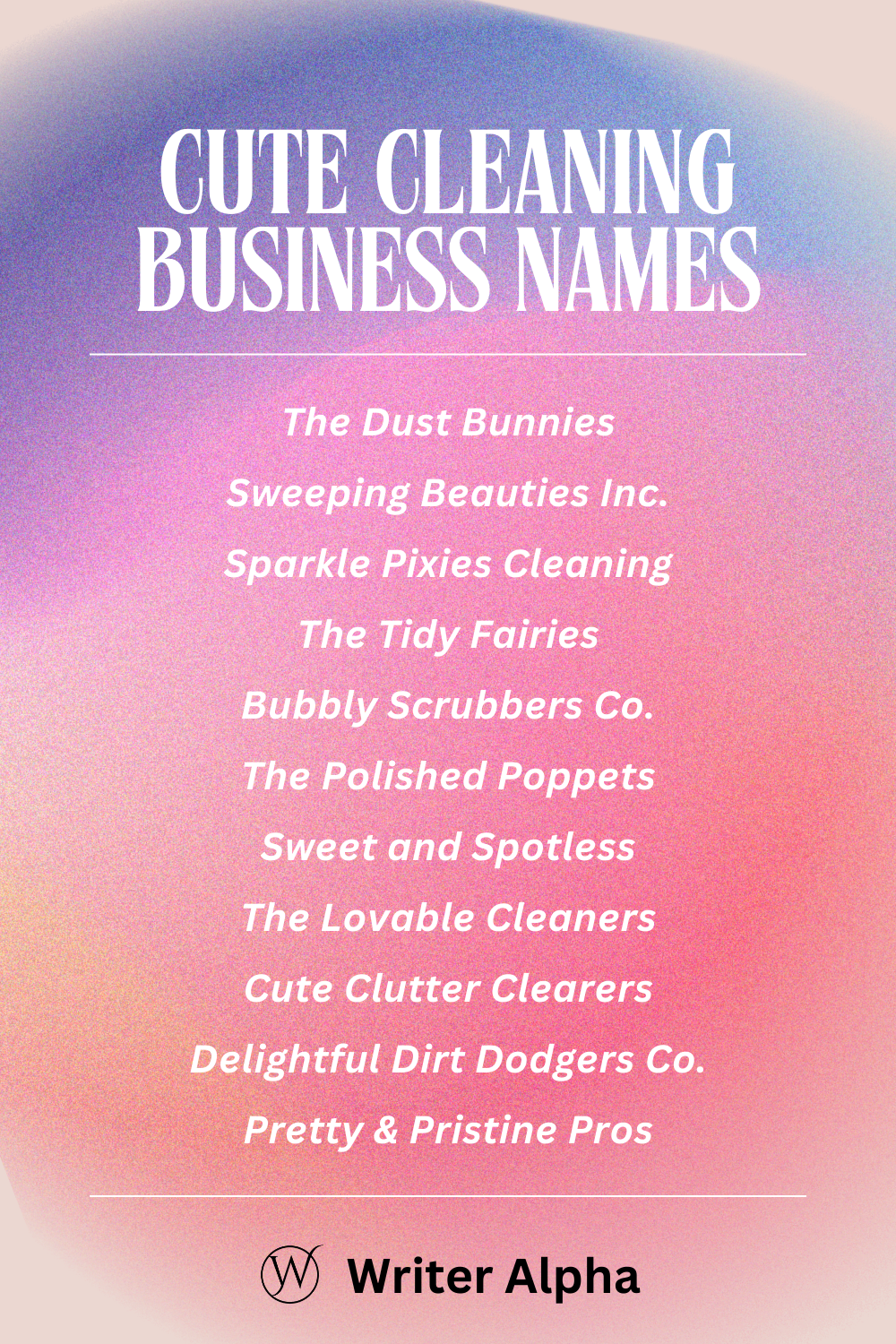 cute cleaning business names