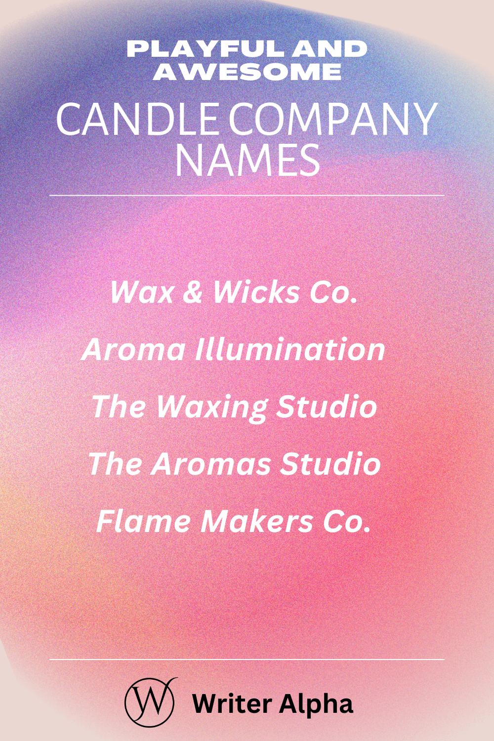Ideal Candle Business Names