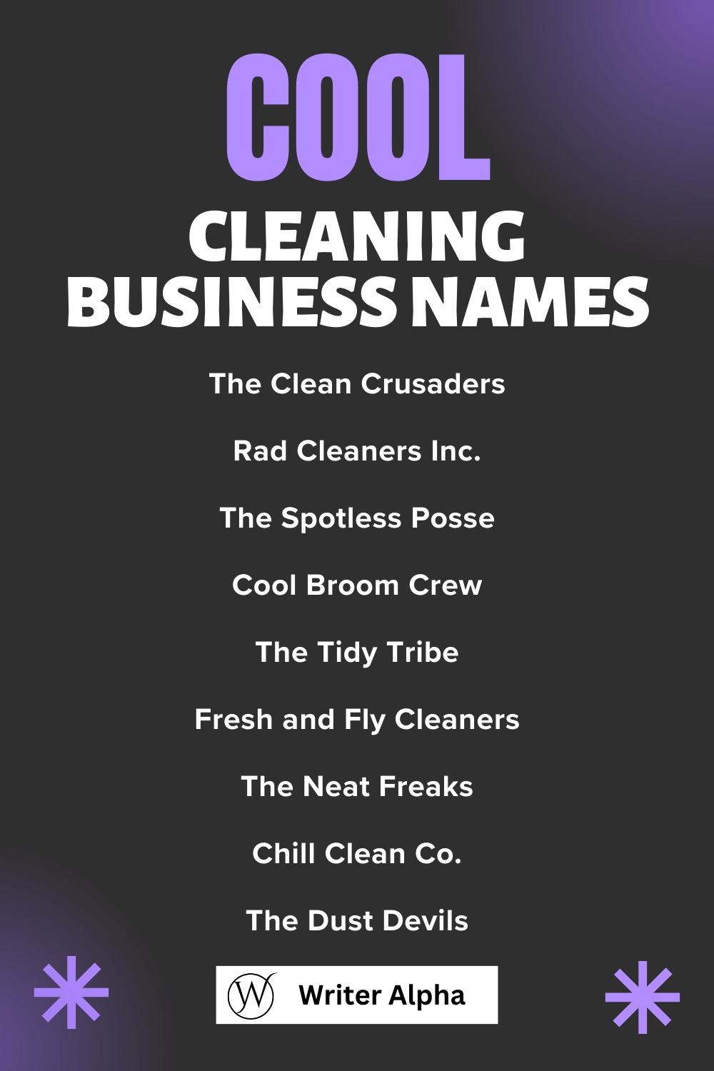 cool cleaning business names