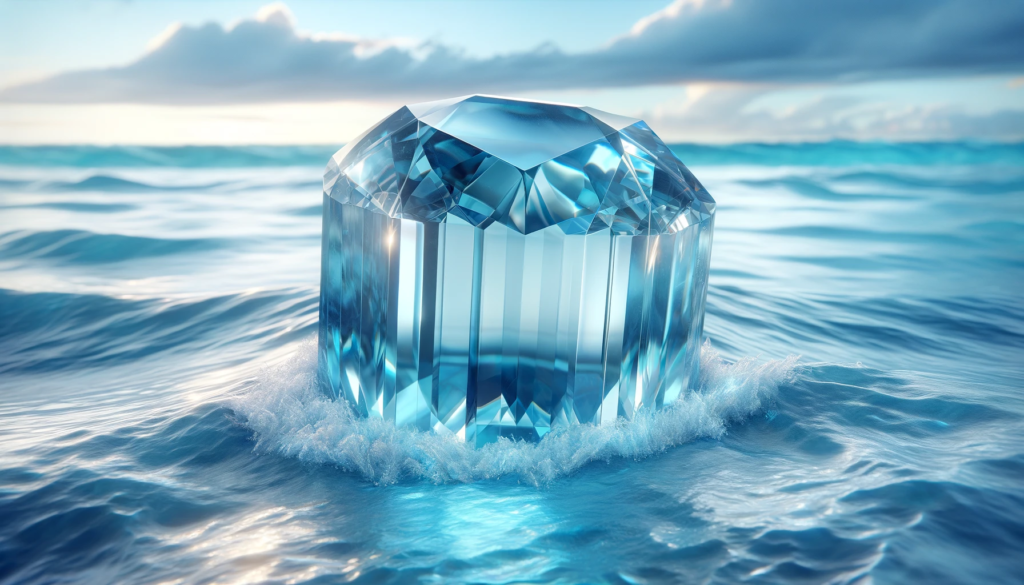 an aquamarine crystal