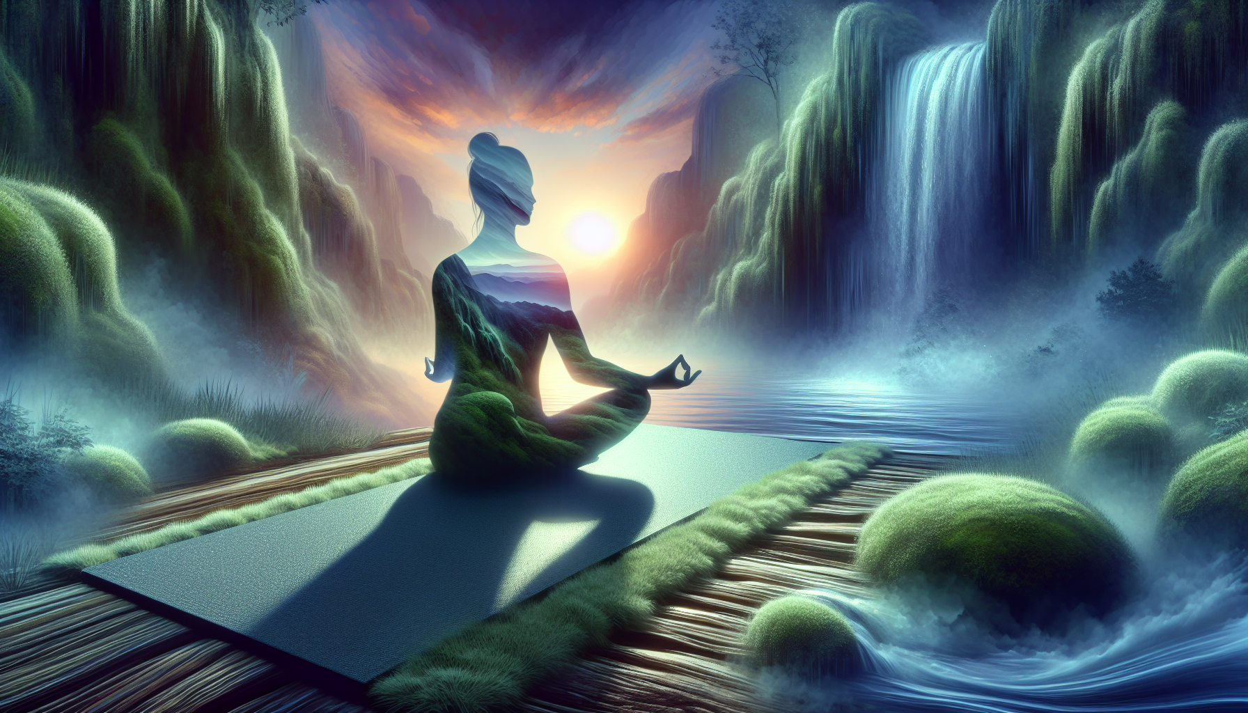 Illustration of a person meditating