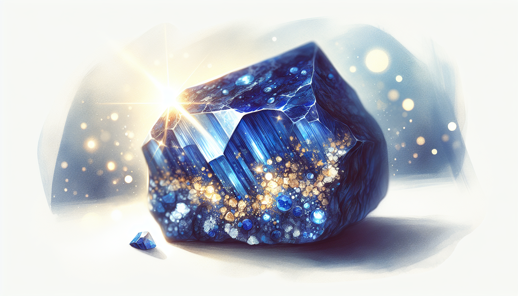 Illustration of lapis lazuli gemstone