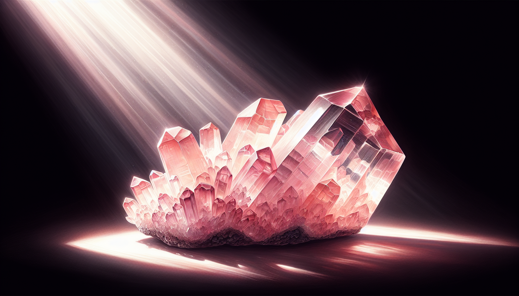 Strawberry quartz in sunlight