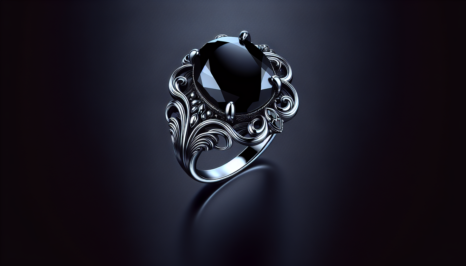 A beautiful illustration of black onyx jewelry