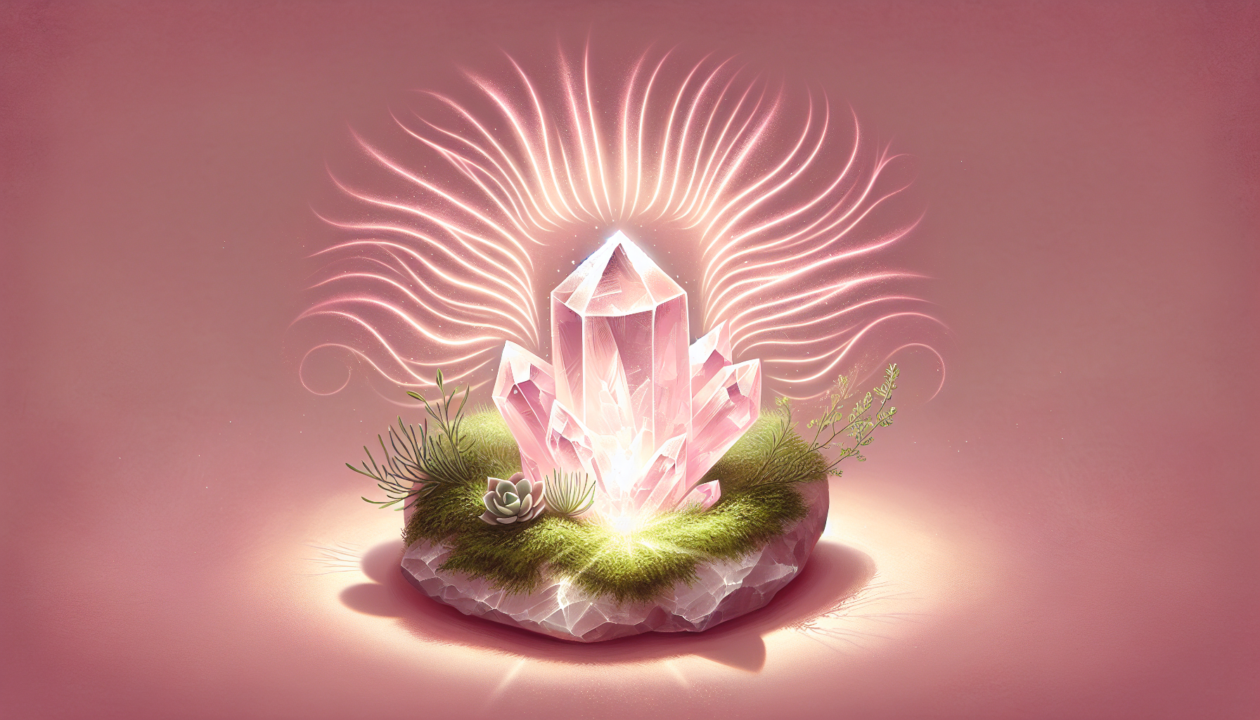 Rose quartz promoting emotional balance