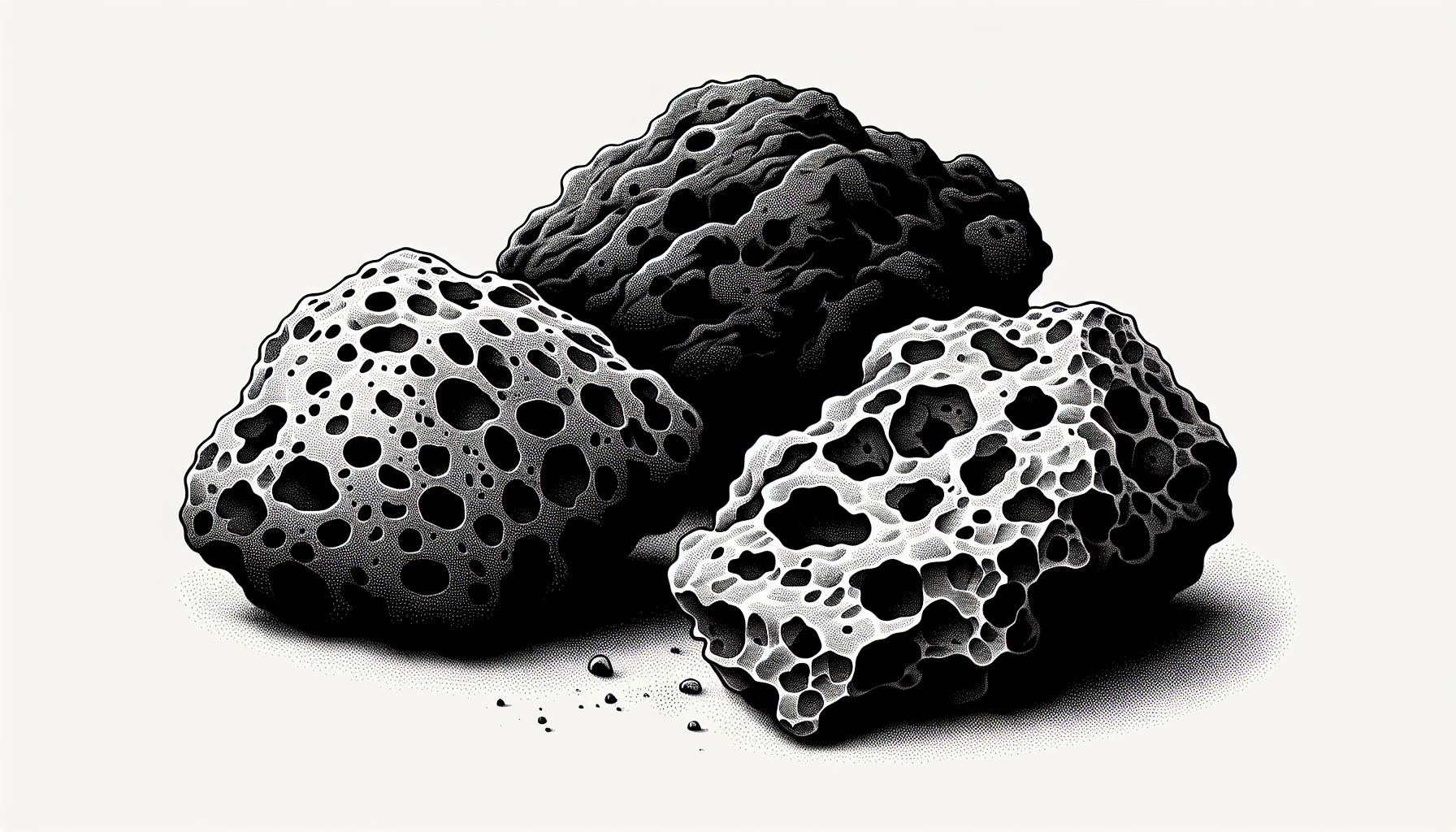 Illustration of genuine lava stone texture and appearance